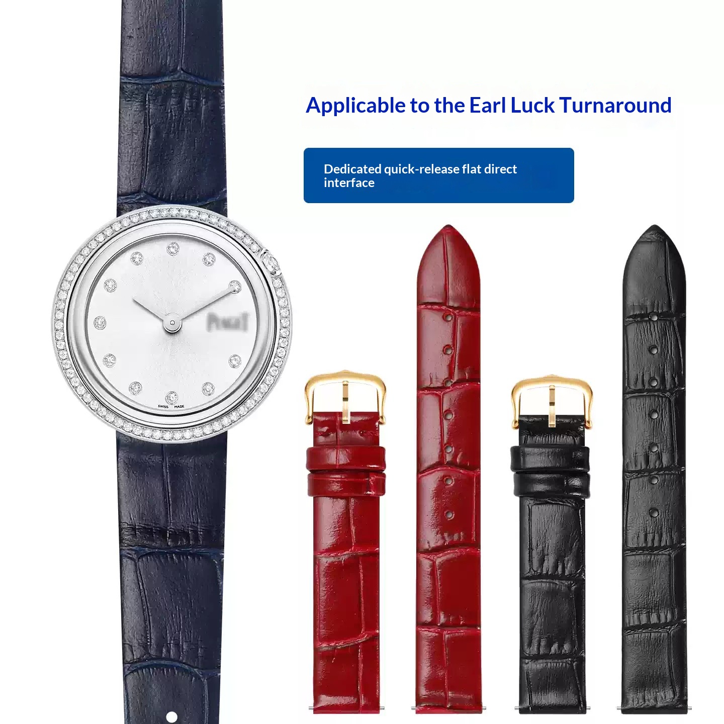 Leather Strap Quick Release - Genuine Leather Watch Strap for Piaget