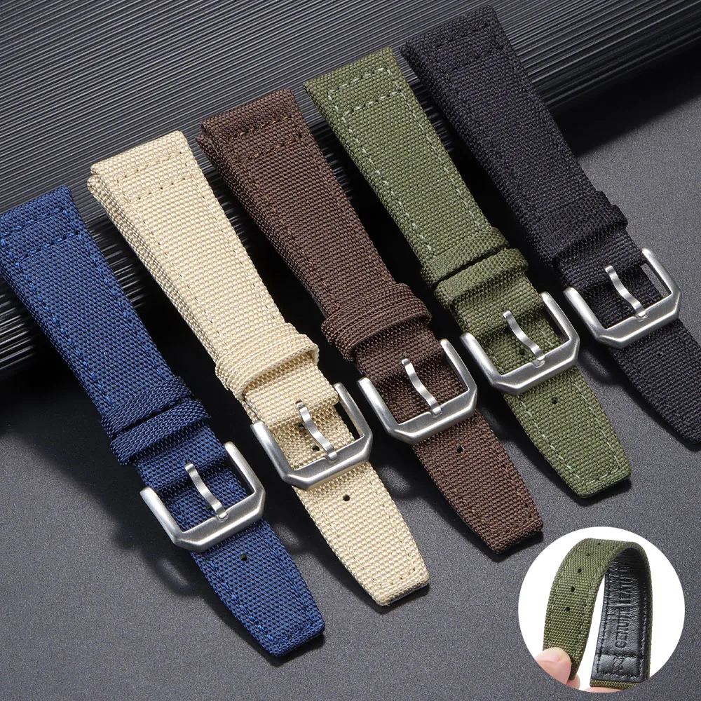 Suede Strap Watch - Nylon Canvas Watch Strap for IWC
