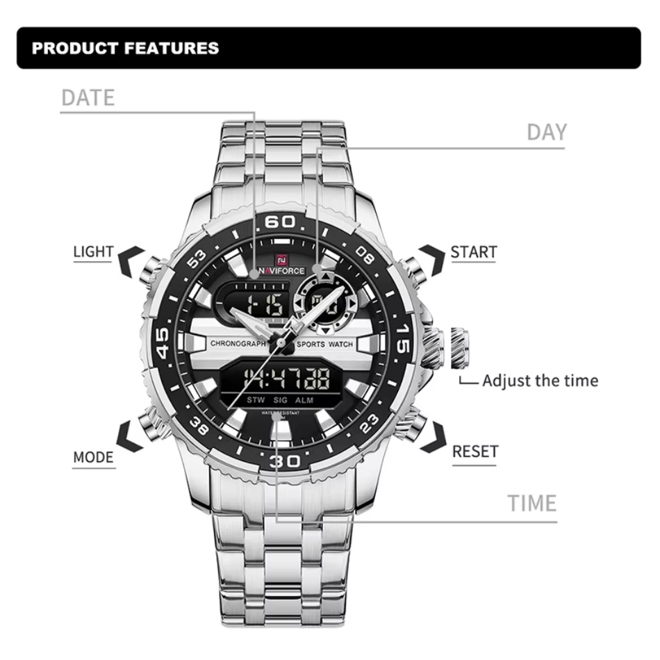 Men's Watches NAVIFORCE Origin - Citizen Watch Tsuyosa review and price