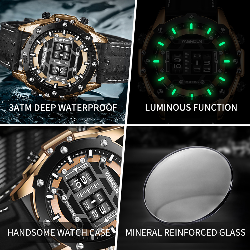 Creative Watche Digital Quartz - Leather Watch Band Men review and price