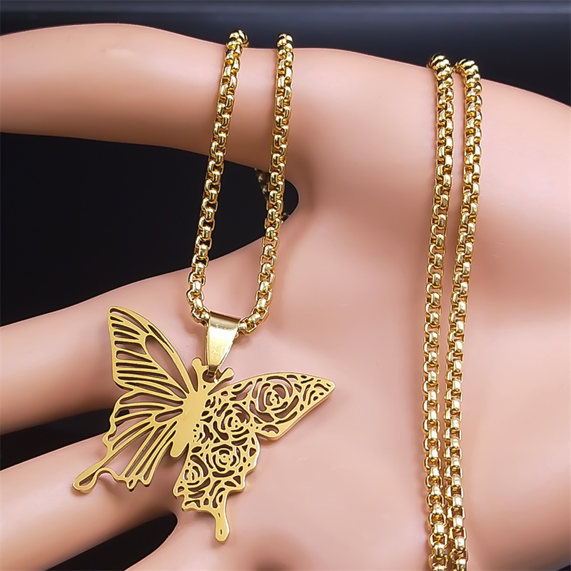 Aesthetic Butterfly Rose Flowe - Butterfly Clasp Deployant review and price