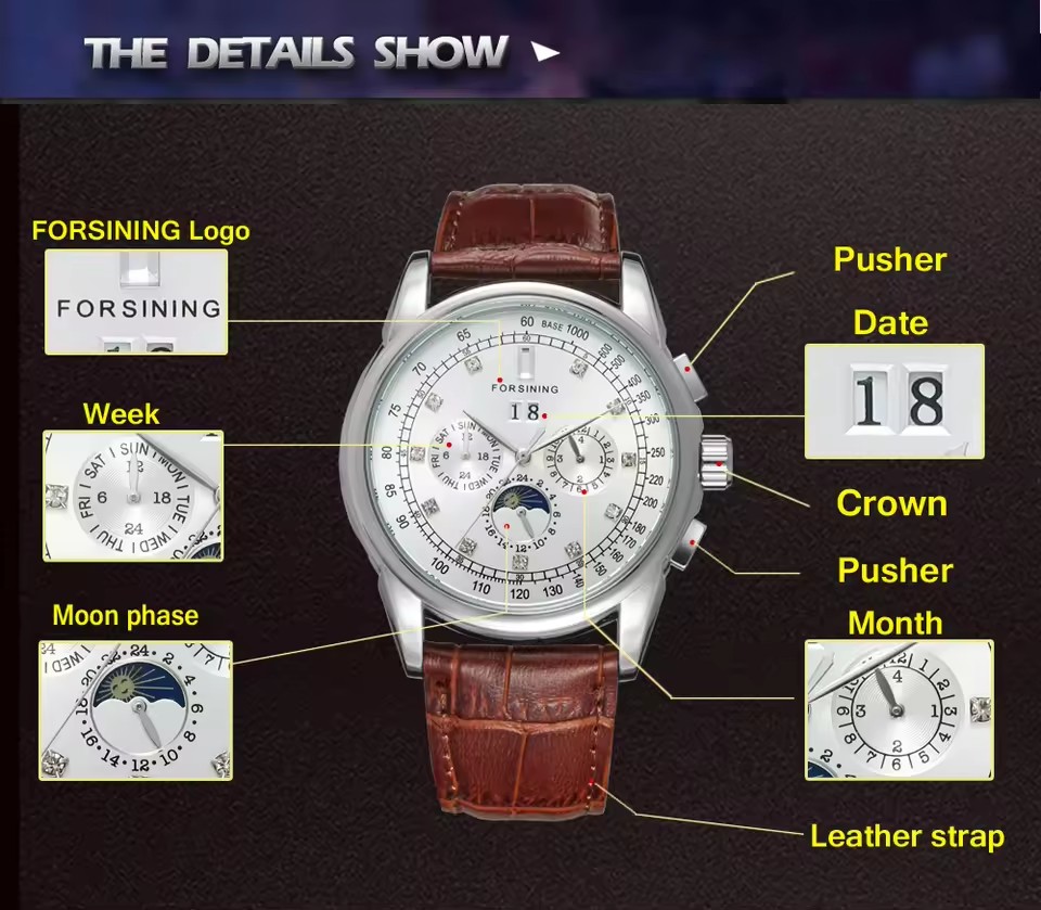 FORSINING Replica Multifunctio - Patek Philippe Watch Aquanaut review and price
