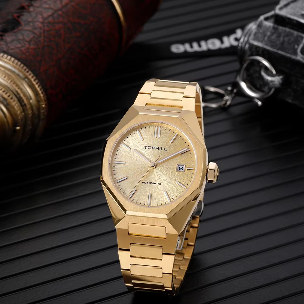 TOPHILL 39mm Miyota 8215 Mecha - Butterfly Clasp Deployant review and price