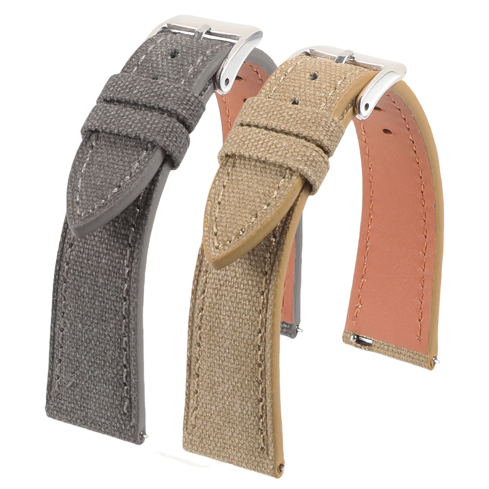 Handcrafted Slim Watch Strap 1 - Canvas Strap Watch review and price