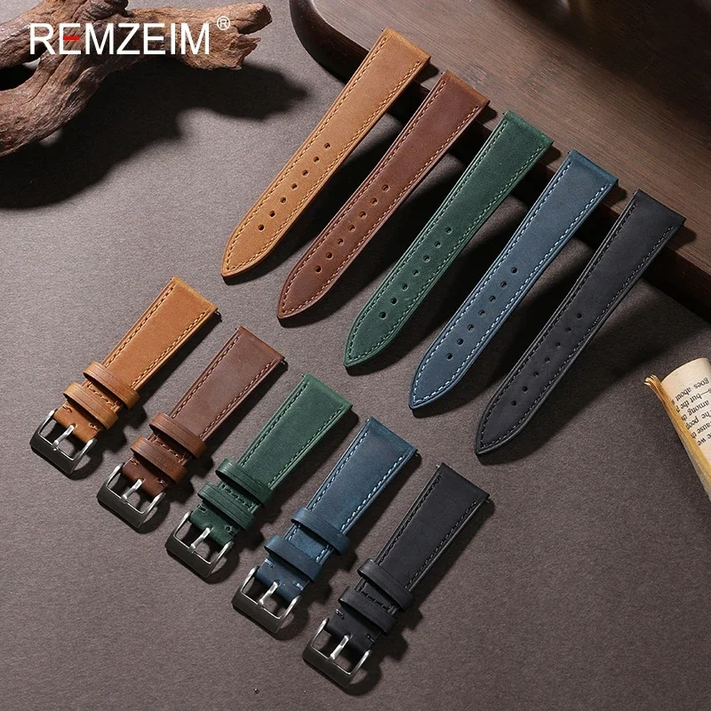 Crazy Horse Quick Release Leat - Suede Strap Watch review and price