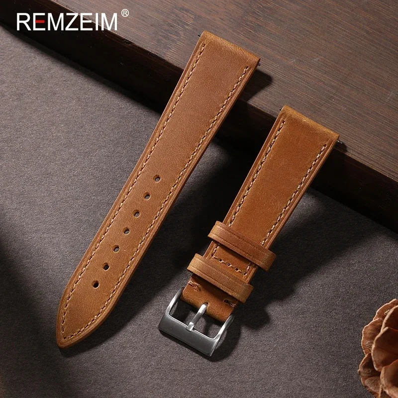 Crazy Horse Quick Release Leat - Suede Strap Watch review and price